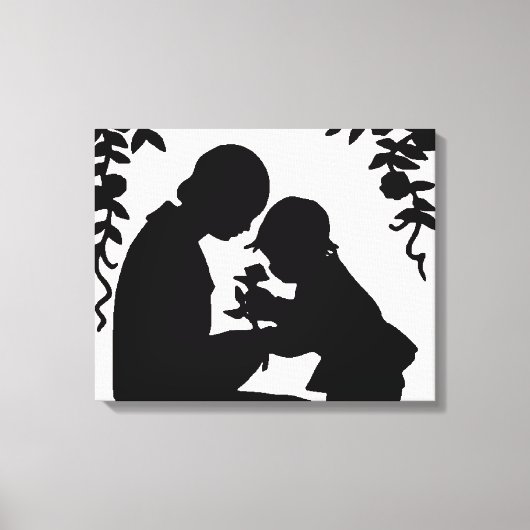 Schattig doek voor moeder en kind canvas afdruk (Voorkant)