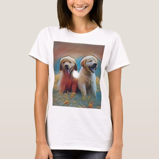 Schattig Dog Artwork T-shirt (Voorkant)