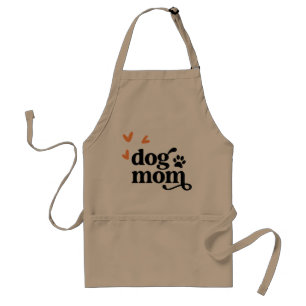 Schattig "Dog Mom" Schort met zakken
