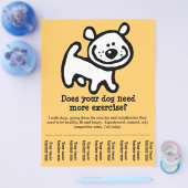 SCHATTIG! Dog Walking Promotie Scheurvel Flyer_Y Flyer (Enkel)