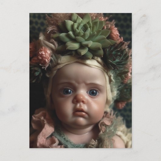 Schattig Doll Head in de Succulent Garden Briefkaart (Voorkant)