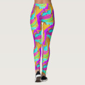 Schattig Doll Meisje Neon Roze Dessert Patroon Paa Leggings (Achterkant)