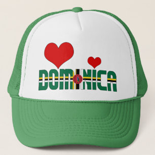 Schattig Dominica Vlaggenharten Patriottisch Trucker Pet