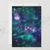 Schattig donker paarse groene faux glitter kaart (Achterkant)