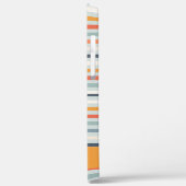 Schattig donkeroranje blauw oker gestreept patroon Case-Mate iPhone case (Achterkant / Links)