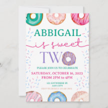 Schattig Donut Party Sweet twee 2e verjaardag
