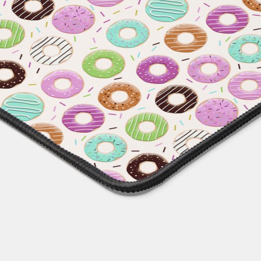 Schattig donut patroon bureaumat (Hoek)