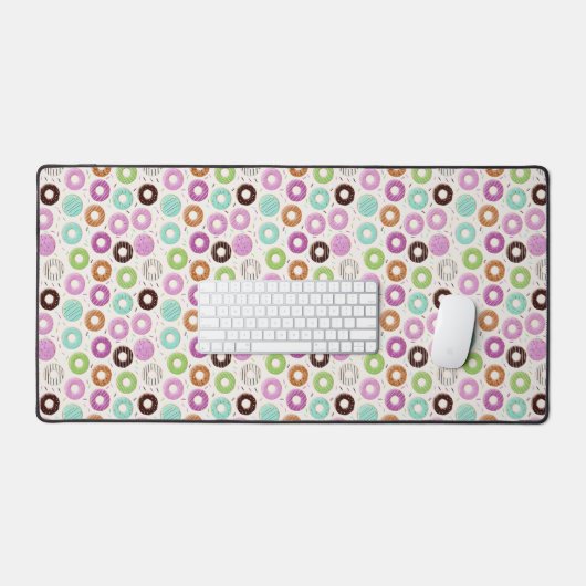 Schattig donut patroon bureaumat (Keyboard & Muis)