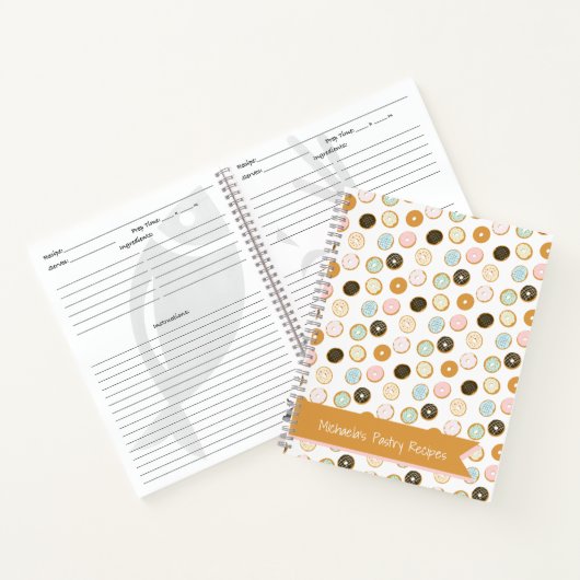 Schattig donut patroon notitieboek (Binnen)