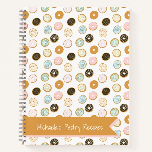Schattig donut patroon notitieboek (Voorkant)