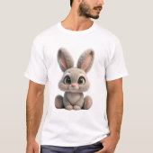 Schattig Donzig 3D Konijn Konijn Karakter T-shirt (Voorkant)