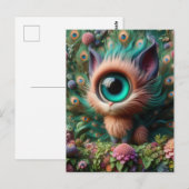 Schattig donzig eenogig Kat Briefkaart (Voorkant / Achterkant)