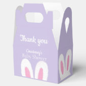schattig donzig konijn Baby shower Bedankdoosjes (Geopend)