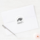 SCHATTIG DOOD RONDE STICKER (Envelop)