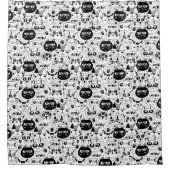 Schattig Doodle Cats Patroon Douchegordijn (Voorkant)