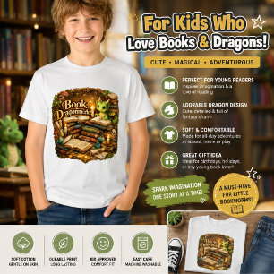 Schattig Draak Boek Liefhebber Kinderen T-Shirt