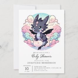 Schattig Dragon-Baby shower Kaart