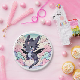 Schattig Dragon-Baby shower Papieren Bordje