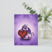 schattig drakenhart briefkaart (Staand voorkant)