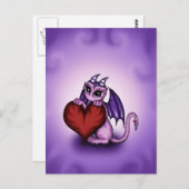 schattig drakenhart briefkaart (Voorkant / Achterkant)