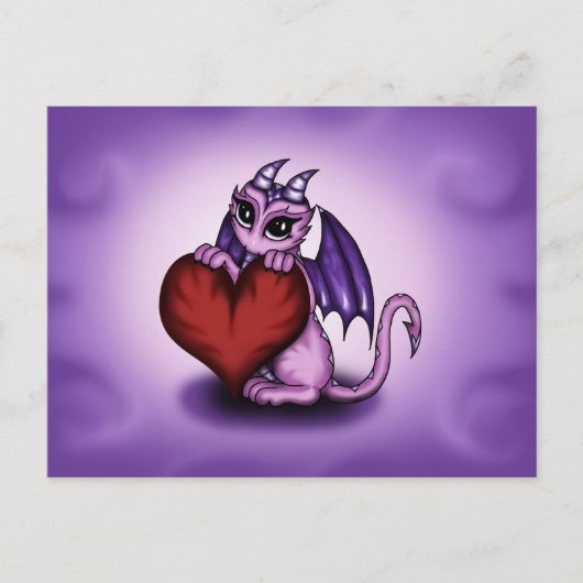 schattig drakenhart briefkaart (Voorkant)