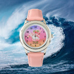 schattig drijvend strand gnome flamingo float horloge<br><div class="desc">schattige zwevende strandgnome flamingo float</div>