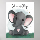 Schattig Droom Groot Olifant Geslacht Neutraal Poster (Voorkant)