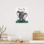 Schattig Droom Groot Olifant Geslacht Neutraal Poster (Keuken)