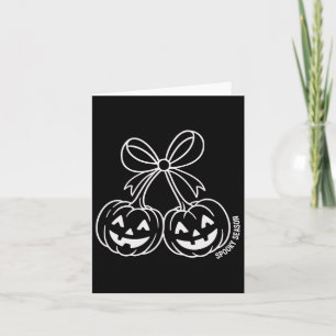 Schattig dubbele pompoen Jack O Lantern gezicht bo Kaart