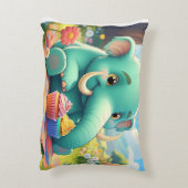 Schattig dubbelzijdig Baby mammoetontwerp Accent Kussen (Achterkant (Verticaal))