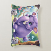 Schattig dubbelzijdig Baby mammoetontwerp Accent Kussen (Voorkant(Verticaal))