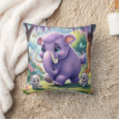 Schattig dubbelzijdig Baby mammoetontwerp Kussen (Deken)