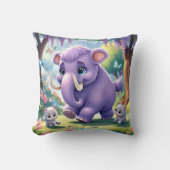 Schattig dubbelzijdig Baby mammoetontwerp Kussen (Voorkant)