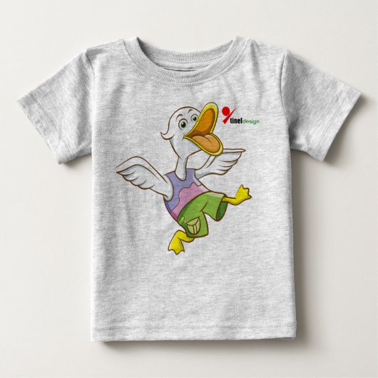 Schattig Duck Baby T-shirt (Voorkant)
