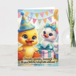 Schattig Duck Verjaardag Wenskaart Kaart