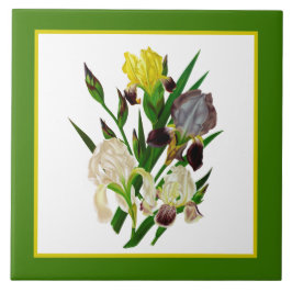 schattig duits iris bloemendecor  tegeltje