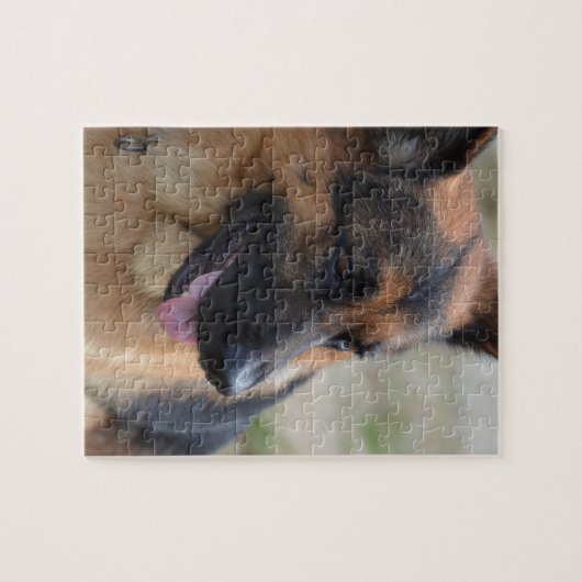 Schattig-Duitse herder Legpuzzel (Horizontaal)