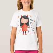 Schattig Duivels Schattig Klein Duiveltje Hallowee T-shirt (Voorkant)