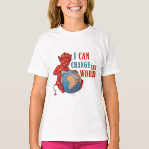 Schattig Duivelskind Cartoon – Grappig Donkere Hum T-shirt
