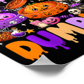 Schattig Dumpling Halloween Pompoen Heks Dumpling Poster (Hoek)