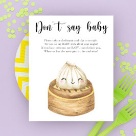 Schattig dumpling - zeg niet baby Poster