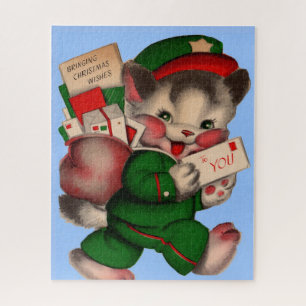 schattig e-mailkitten voor kerstpakketten legpuzzel