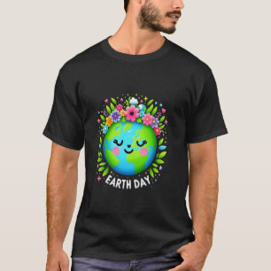 Schattig Earth Day-ontwerp Earth Day Mannen Vrouwe T-shirt