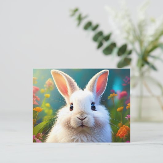 Schattig Easter Bunny Briefkaart (Staand voorkant)