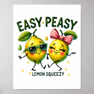Schattig Easy Peasy Lemon Squeezy Hallo Zomer Vaka Poster