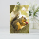 Schattig eekhoorn Aangepast Wenskaart Bedankkaart (Staand voorkant)