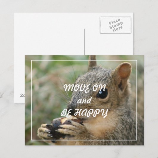 Schattig eekhoorn briefkaart- ga verder en wees bl briefkaart (Voorkant / Achterkant)