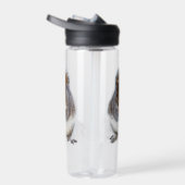 Schattig Eekhoorn Eten Een Not In De Sneeuw Waterfles (Rechts)