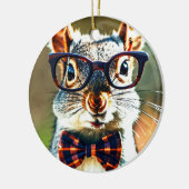 Schattig eekhoorn keramisch ornament (Links)