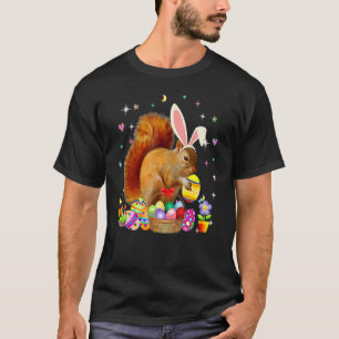 Schattig Eekhoorn Pasen Dag Konijn Paaseieren Gelu T-shirt